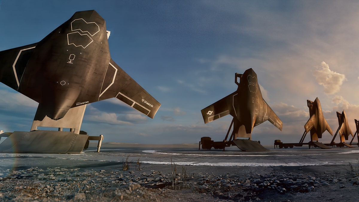 Rendering of X-BAT fighter jet