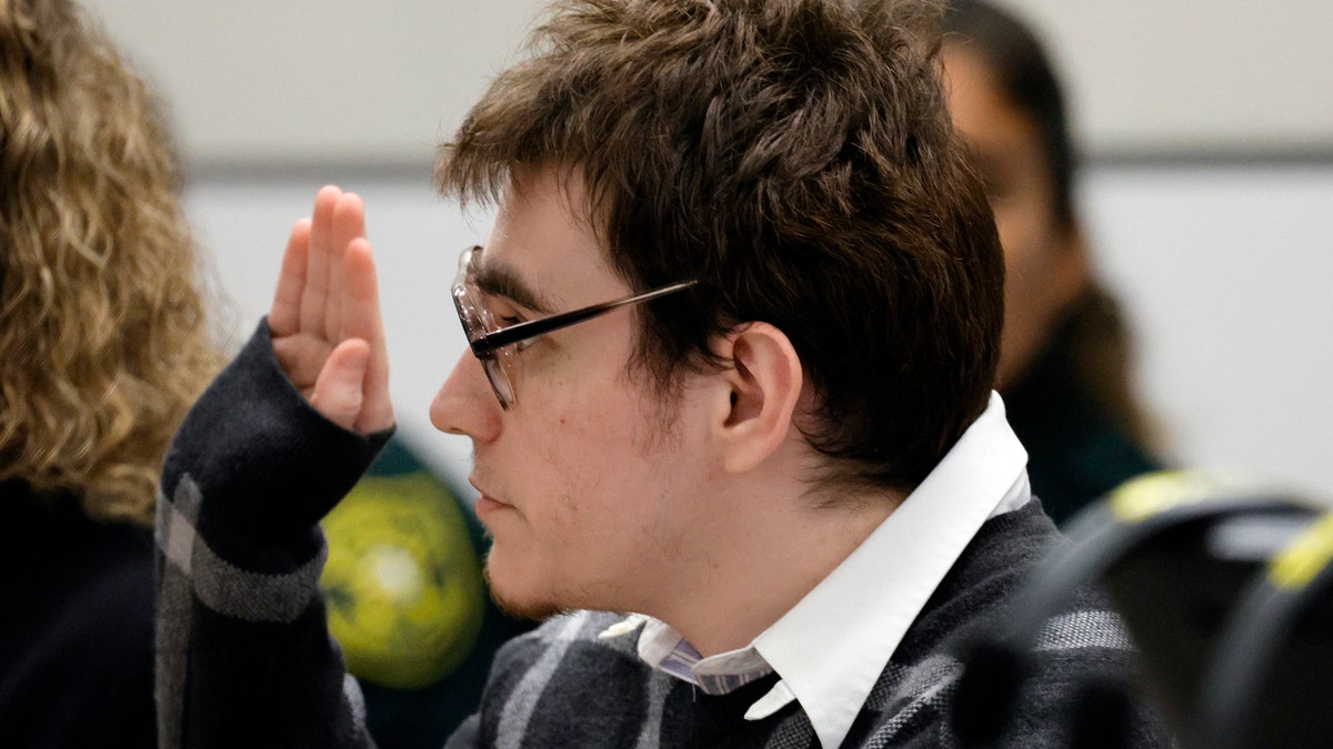 Marjory Stoneman Douglas High School shooter Nikolas Cruz is sworn in during the penalty phase.