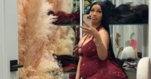 Pregnant Cardi B Rocks Sheer Dress With Cutouts to Celebrate 33rd Birthday: ‘I’m Feeling Lucky’
