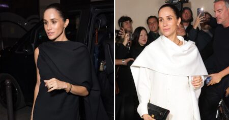 Every Outfit Meghan Markle Wore During Surprise Paris Fashion Week Appearance: Her Pantsuit, Dress and More
