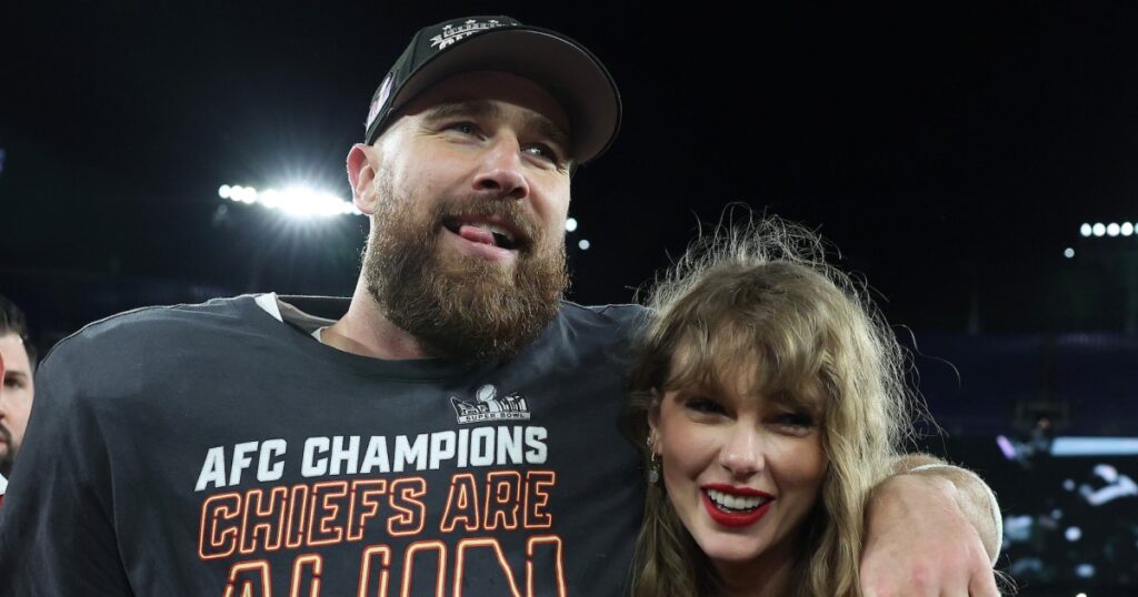 Taylor Swift Praises Fiance Travis Kelce as the ‘Life of the Party’: ‘He’s a Blast’
