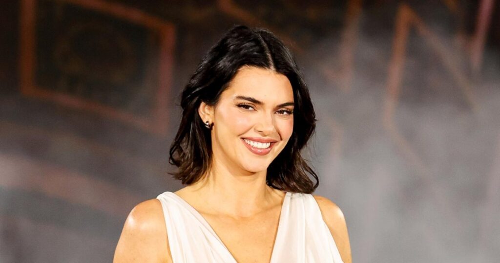 Kendall Jenner Commands the Runway in a Glamorous Naked Dress as She Closes Schiaparelli Show