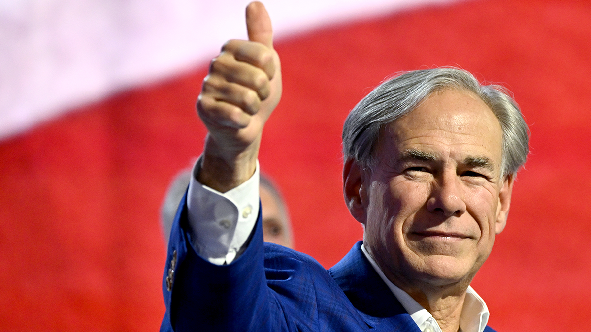 Gov. Greg Abbott giving a thumbs up.