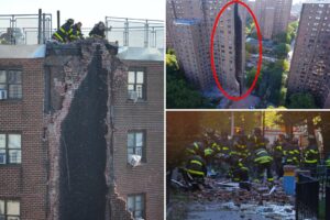 Huge chunk of Bronx building plummets to streets after gas explosion, miraculously not injuring anyone