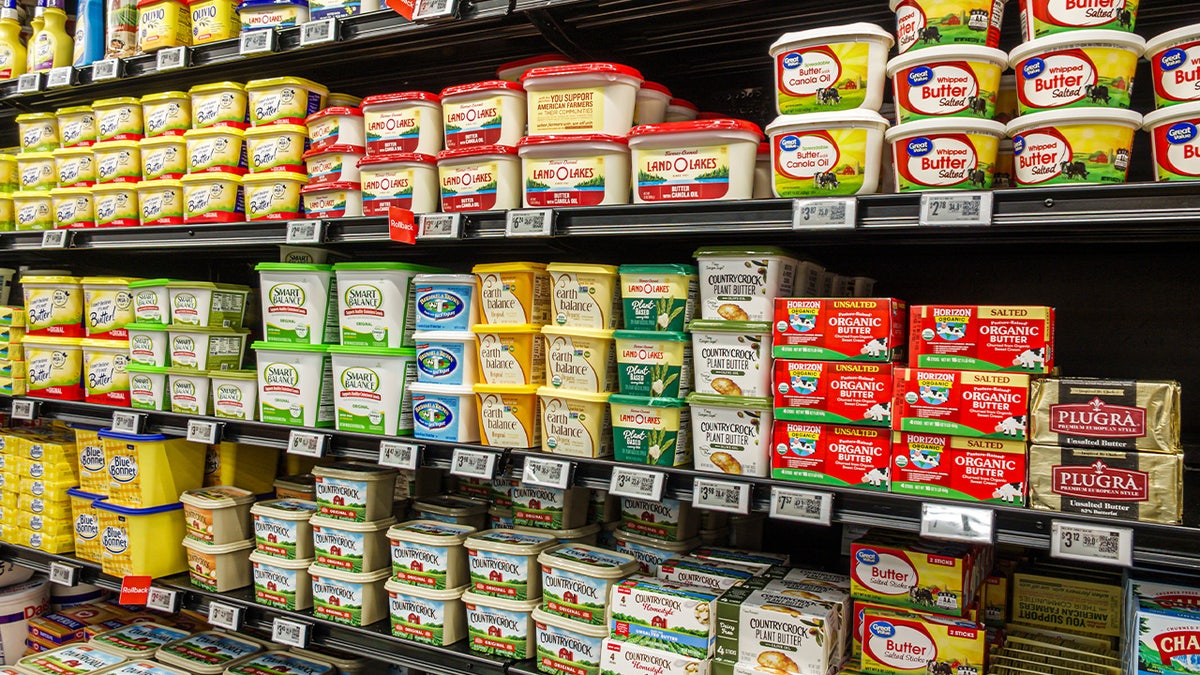 Butter section in Walmart