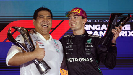 Petronas CEO apologises for ‘misplaced exuberance’ after backlash over champagne shower at Singapore Grand Prix