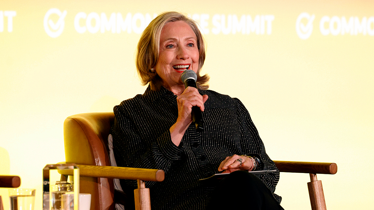 Hillary Clinton speaking at event