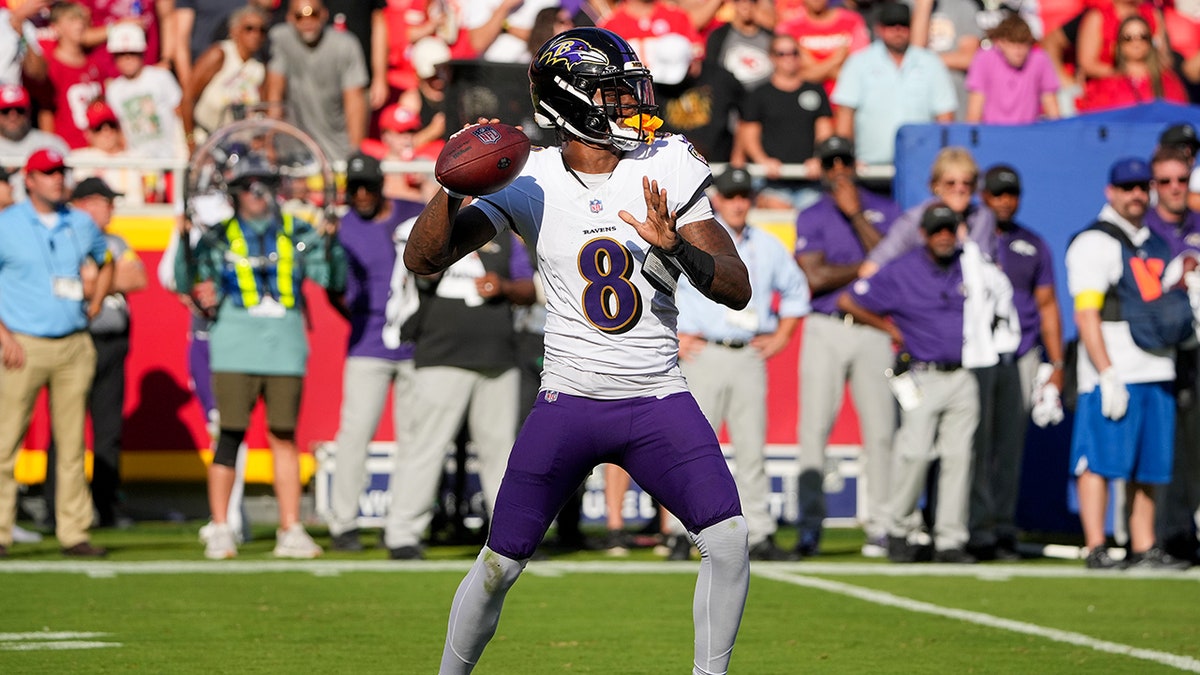 Ravens' Lamar Jackson in action