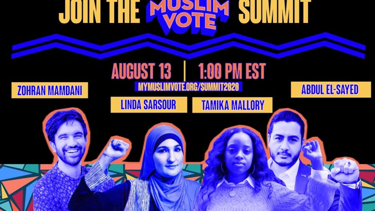 "#MyMuslimVote Organizing Summit" with Zohran Mamdani, then the Democratic nominee for the 36th District to New York's General Assembly, Women's March cofounder Tamika Mallory and former Michigan gubernatorial candidate Abdul El-Sayed. El-Sayed had lost his race. Mamdani would go on to win. In the email, MPower Change said: "Thursday, August 13th, join us in the fight to protect and define our Democracy."