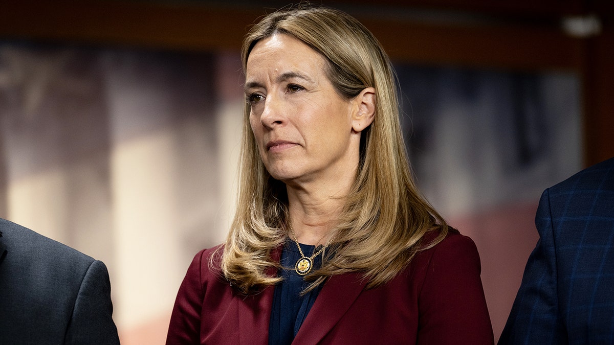 Mikie Sherrill seen during news conference