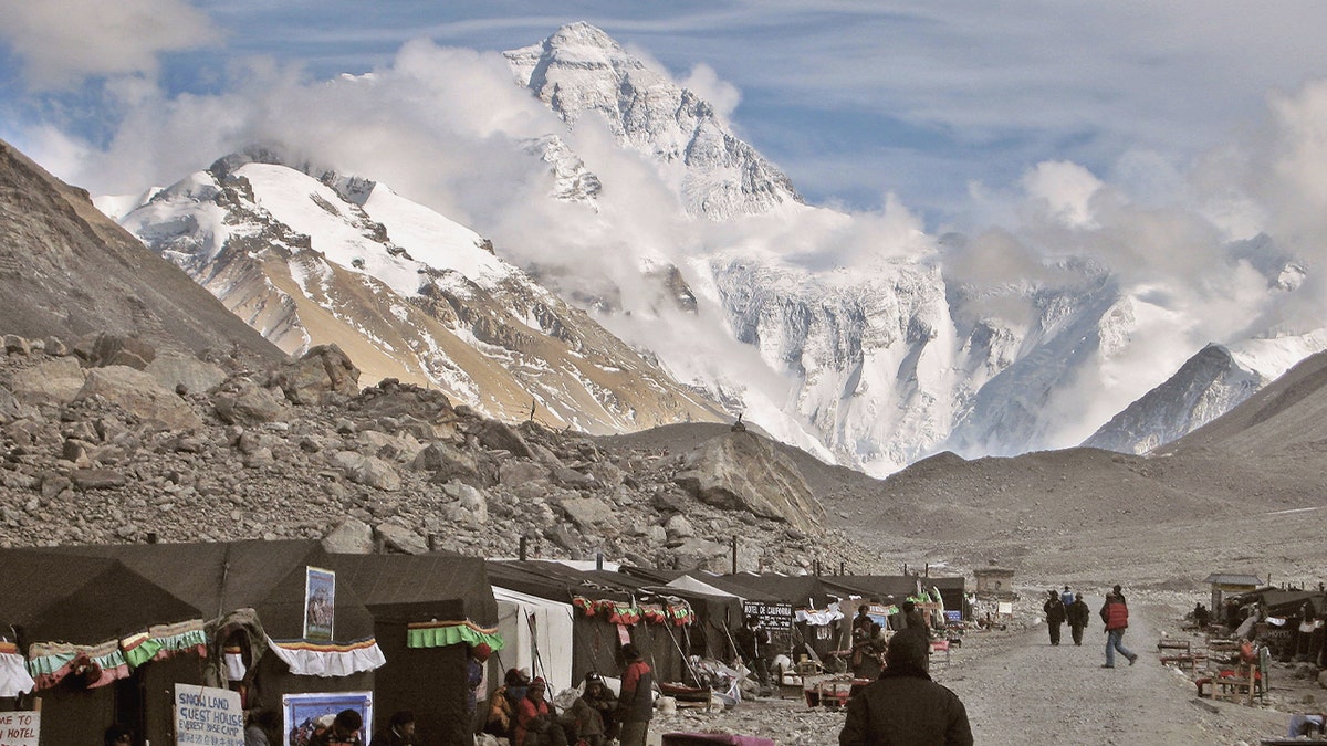 The entrance to the Everest National Park, in Tibet.