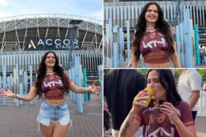 OnlyFans model booted from sporting event after replicating trouble-making body paint stunt