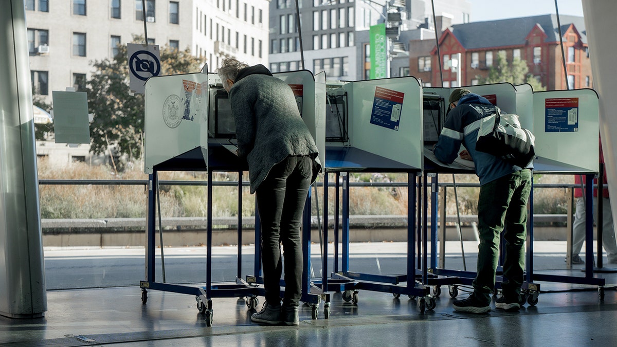 Voters casts a ballot in New York City during early voting