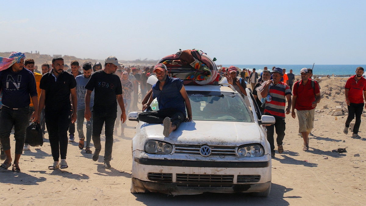 Palestinians seen relocating as war ends