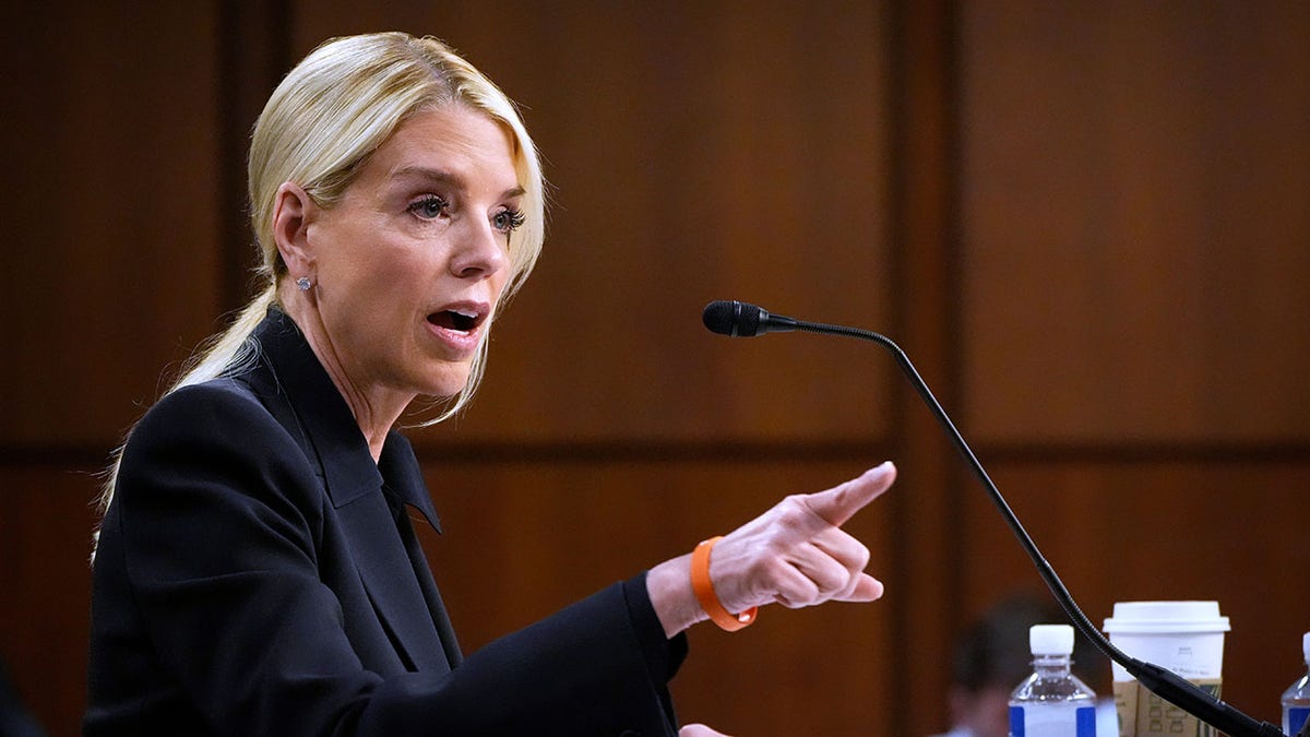 Attorney General Pam Bondi at a Senate hearing.