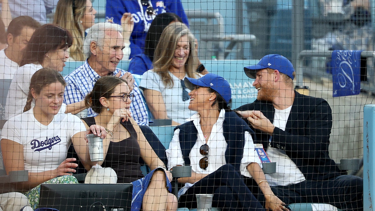 Prince Harry and Sandy Koufax interact