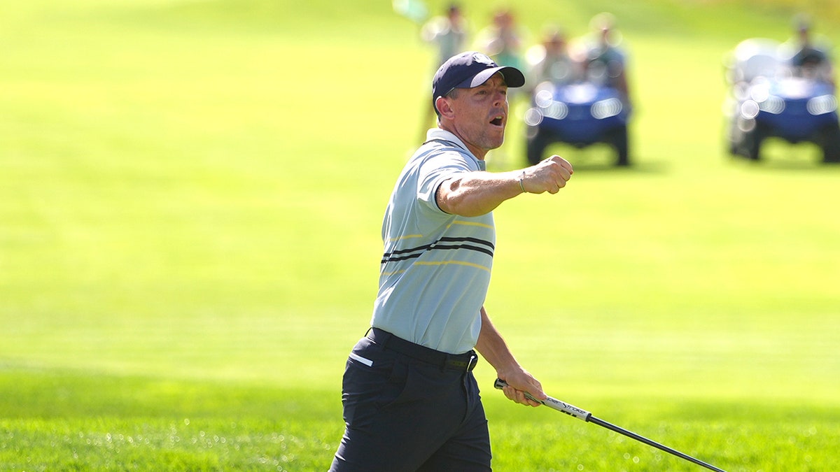 Rory McIlroy after putt