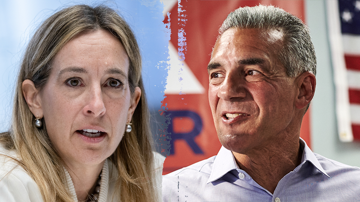 GOP Candidate for New Jersey Governor Jack Ciattarelli (right) and Democrat gubernatorial candidate Mikie Sherrill (left)