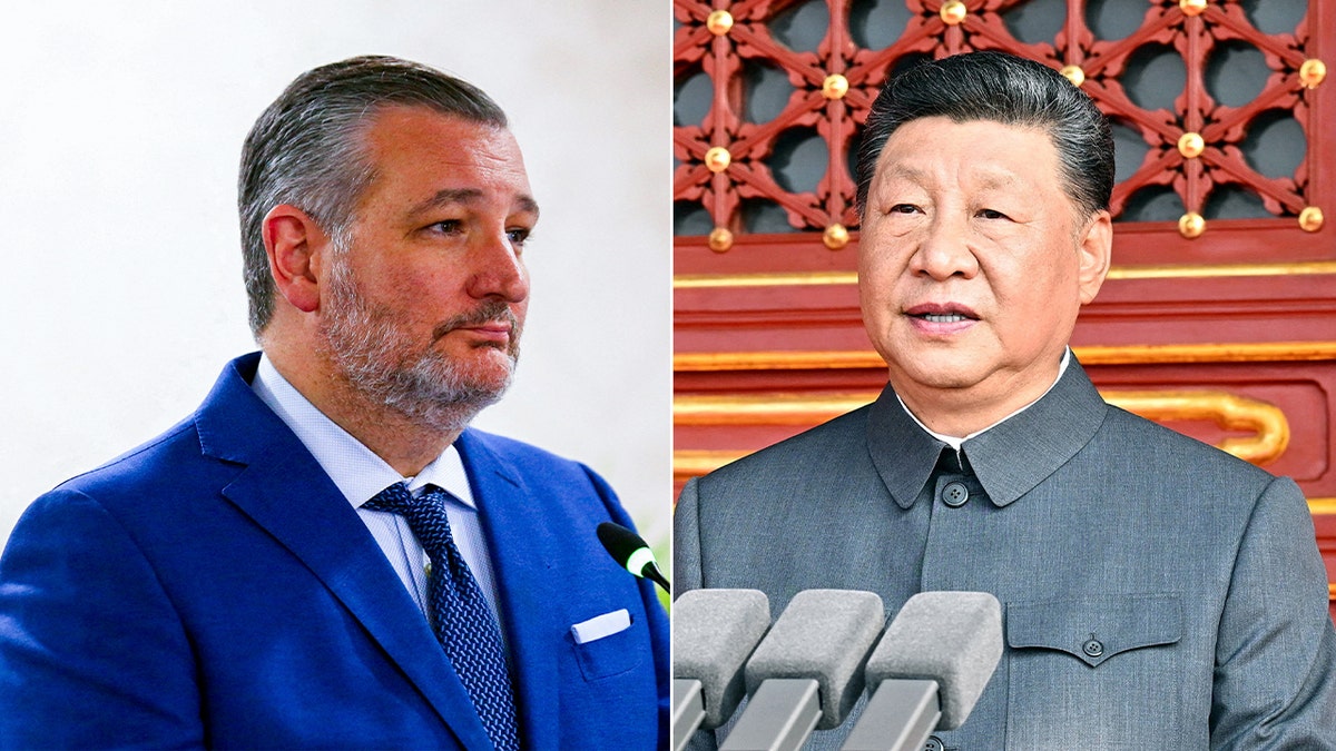 Sen. Ted Cruz and Chinese President Xi Jinping shown in a split image