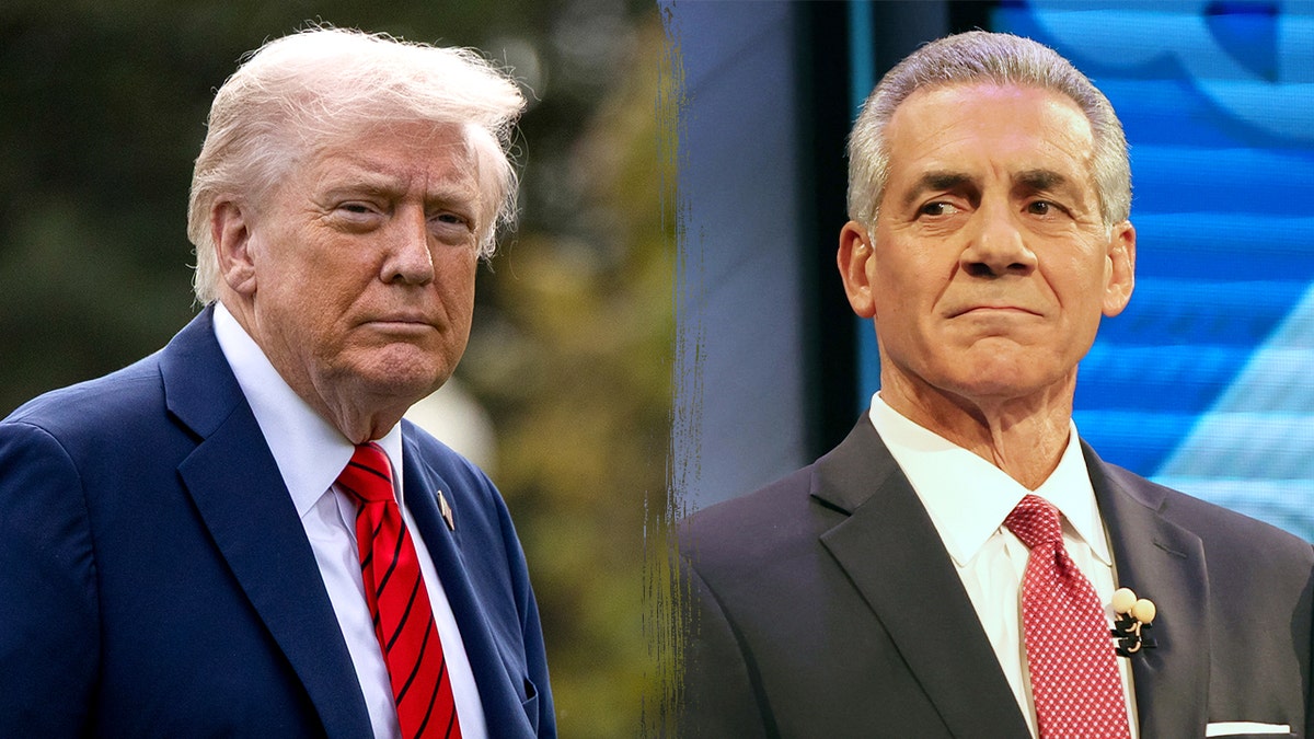 Donald Trump and Jack Ciattarelli split