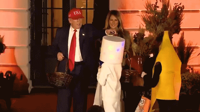 Trump strikes again with viral candy move during first Halloween back at White House Trump strikes again with viral candy move during first Halloween back at White House