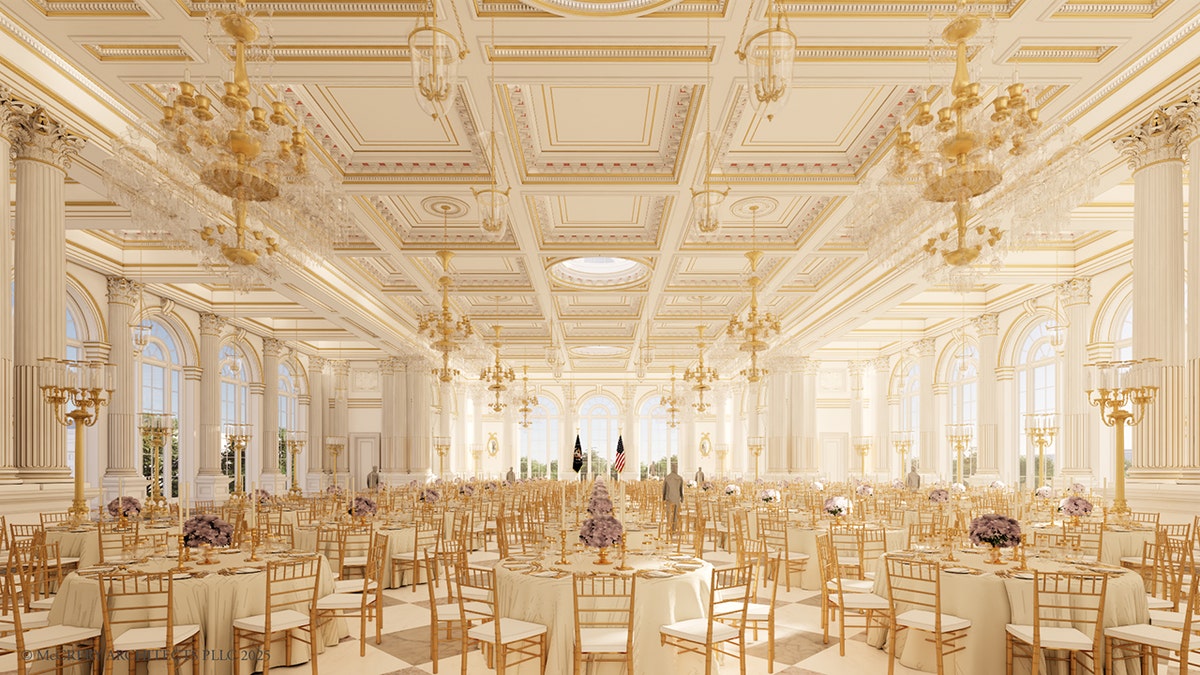 Inside rendering of White House ballroom.