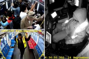 Wild video shows sleeping train as screaming passengers fall to the ground: ‘Relax, we didn’t crash’