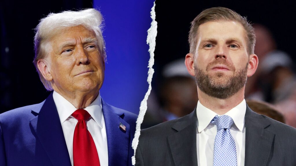 Eric Trump calls his father live on stage during Turning Point event Eric Trump calls his father live on stage during Turning Point event