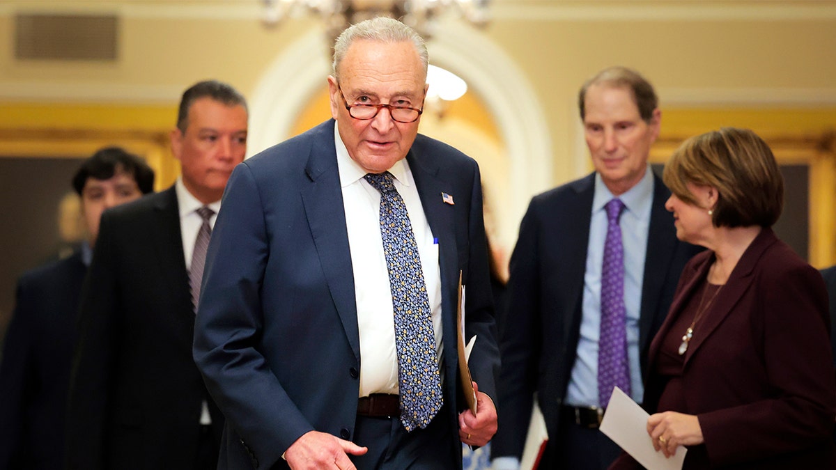 Sen. Chuck Schumer walks in the capitol