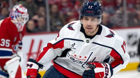 Capitals player learns wife gave birth during game, fights back tears in emotional interview: ‘Proud of her’