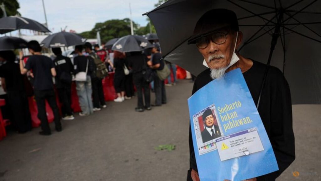 Indonesian activists rally against plan to name Suharto as national hero Indonesian activists rally against plan to name Suharto as national hero