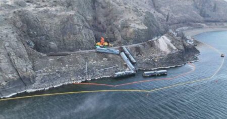 Officials says no contamination of a B.C water system after train derailment