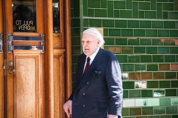 John Laws at a private gathering after the funeral for John Fordham in 2019.
