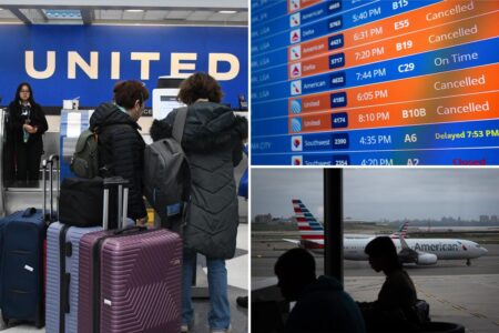 More than 1,500 flights canceled early Monday after shutdown’s worst day for air travel