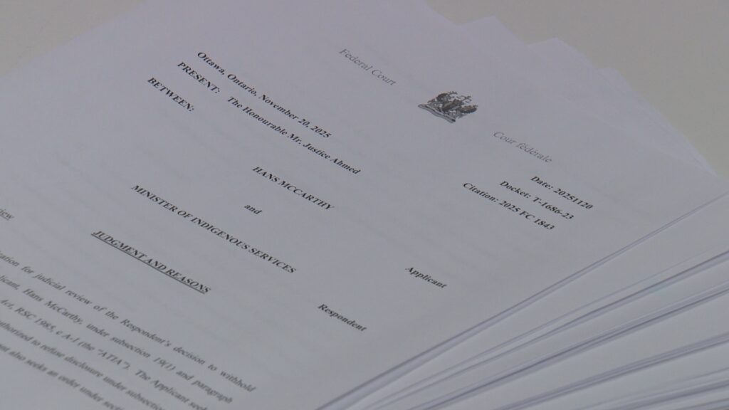 Court orders feds to share financial documents with Frog Lake First Nation citizen