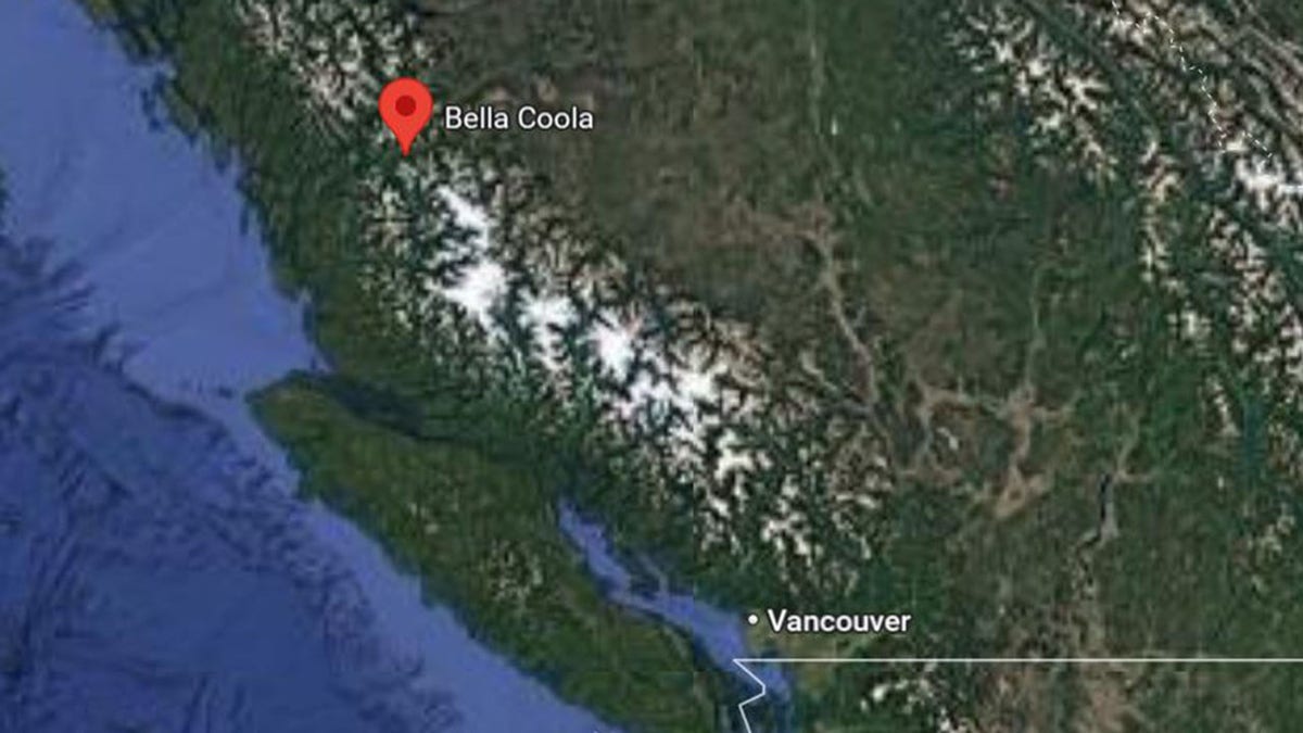 Bella Coola on a map