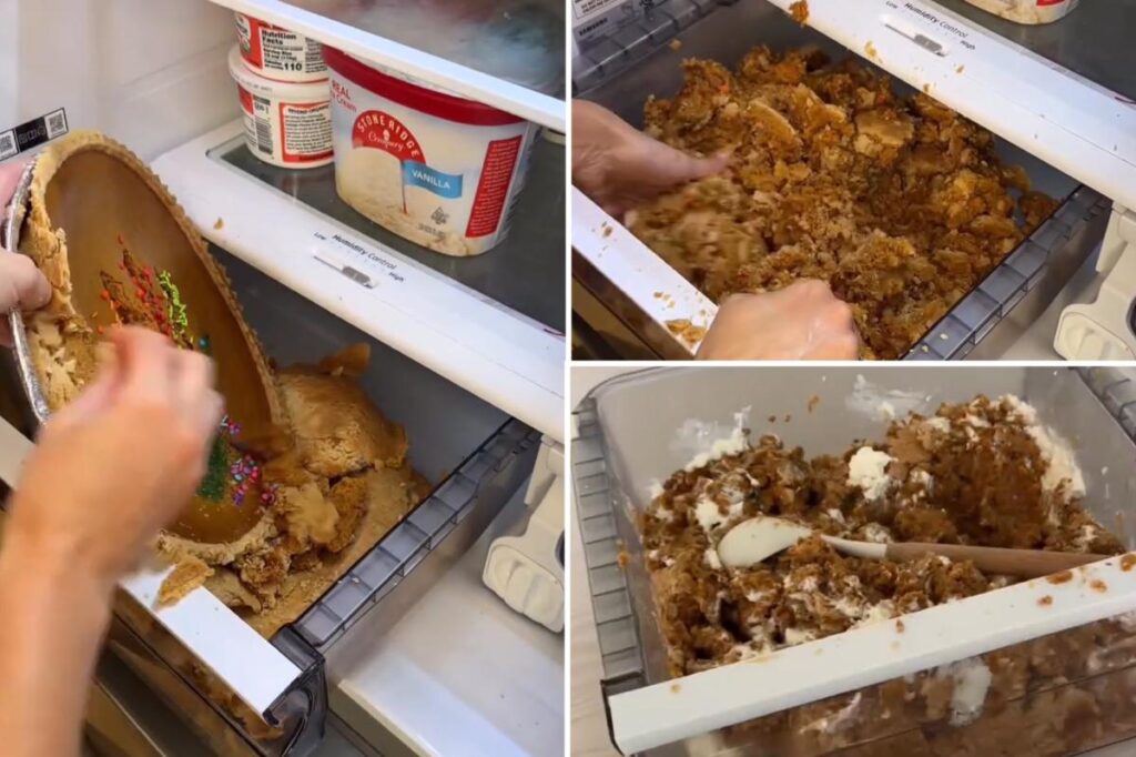 Exclusive | Smashing pumpkins: Influencer ruffles feathers for serving mushed-up pumpkin pie from refrigerator drawer Exclusive | Smashing pumpkins: Influencer ruffles feathers for serving mushed-up pumpkin pie from refrigerator drawer