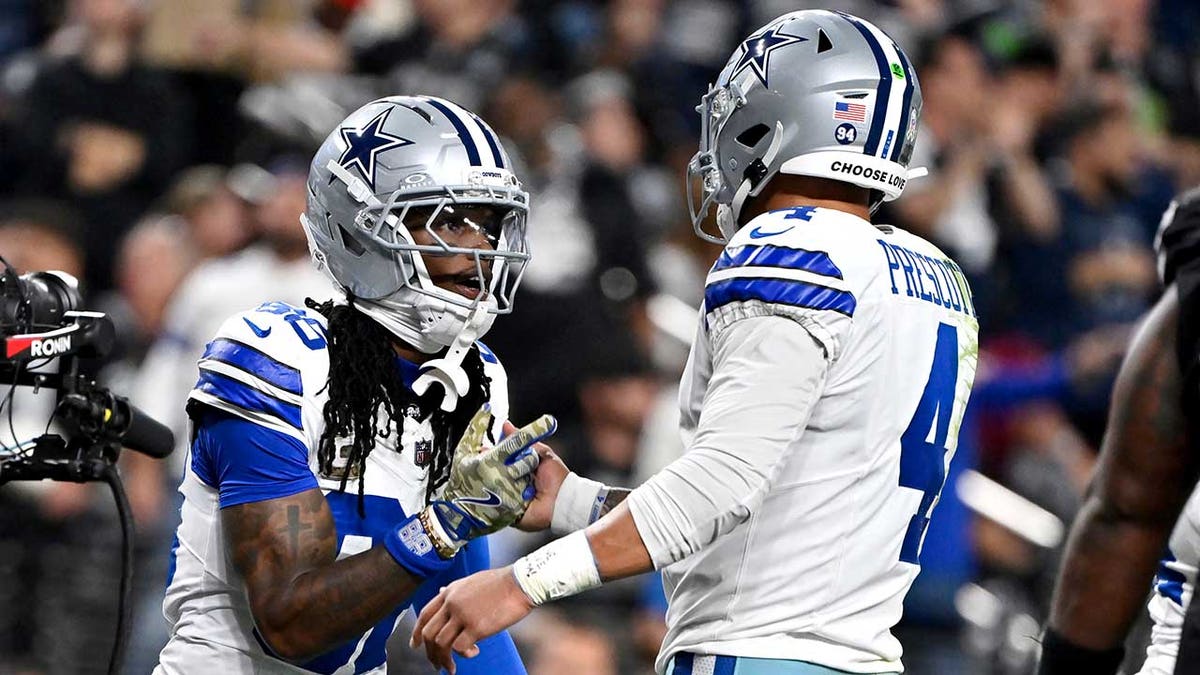 CeeDee Lamb celebrates touchdown with Dak Prescott