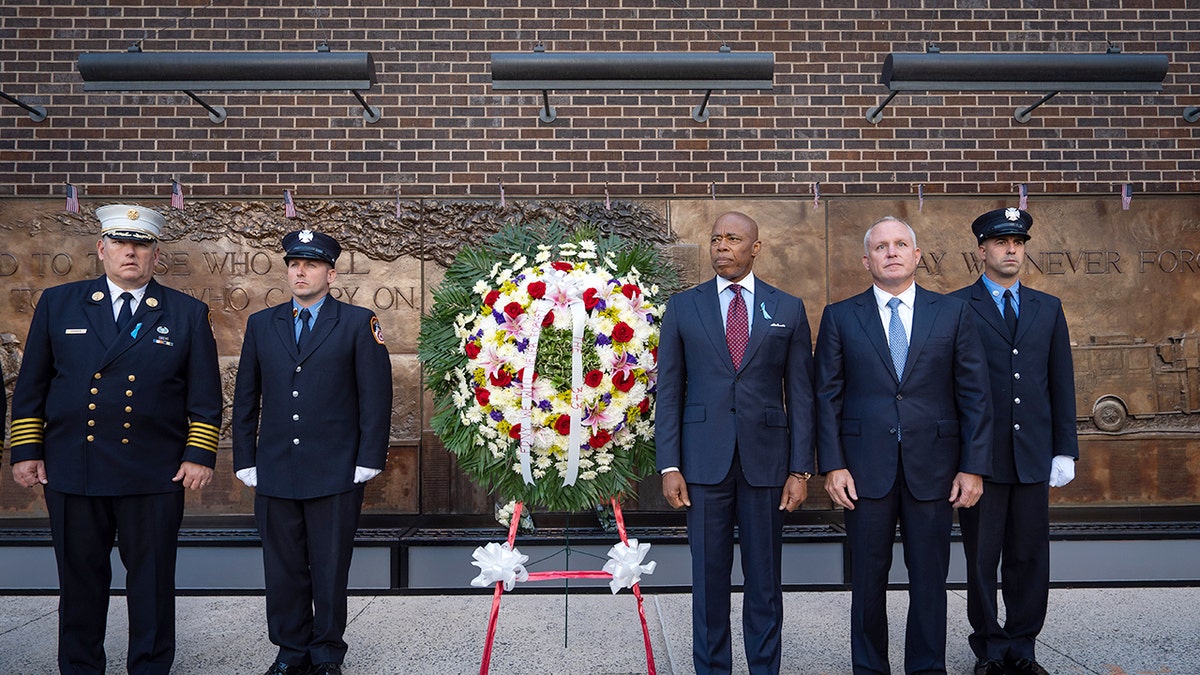 FDNY commissioner stands next to Mayor Eric Adams