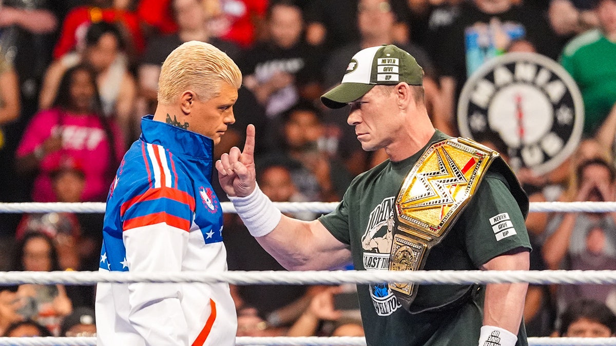 Cody Rhodes and John Cena faceoff