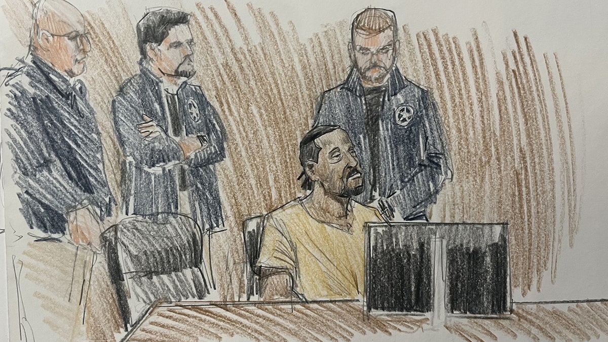 Lawrence Reed courtroom sketch.