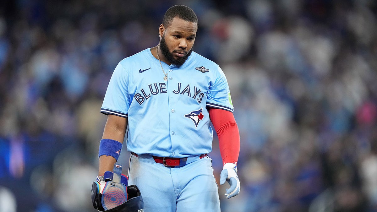 Vladimir Guerrero Jr looks downcast