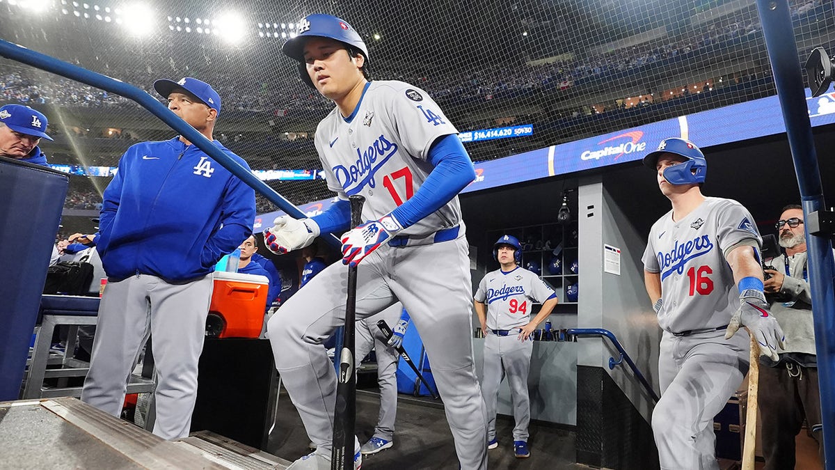 Shohei Ohtani goes up to bat