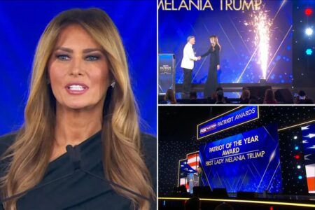 First lady Melania Trump receives ‘Patriot of the Year’ honor at Fox Nation’s Patriot Awards