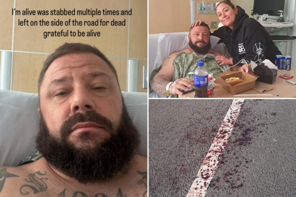California dad stabbed on way to Halloween fest, kids save him from ‘demonic stare’ maniac with dino sticker, charger cord California dad stabbed on way to Halloween fest, kids save him from ‘demonic stare’ maniac with dino sticker, charger cord