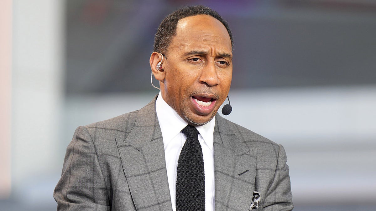Stephen A. Smith on a television set
