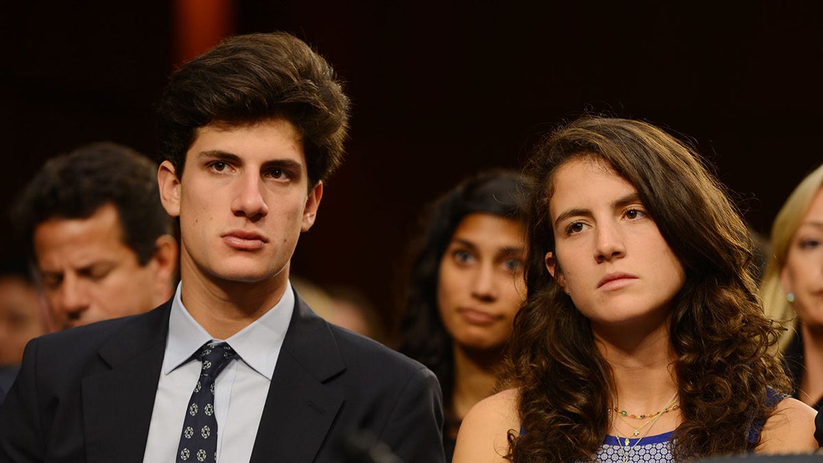 Tatiana with brother Jack in 2013 watching mother's confirmation hearing in congress