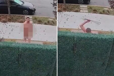 Naked madman breaks Vietnam veterans’ legs, but victim ends attack with 3 gunshots: video