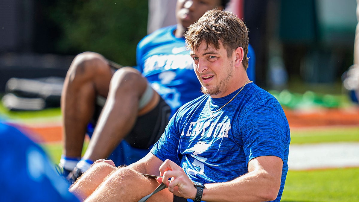 Zach Calzada at practice