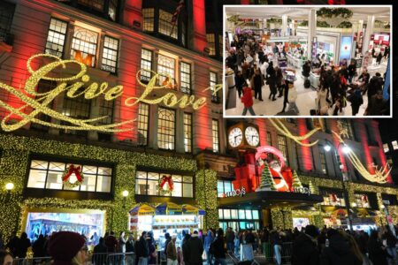 Tourist stabbed by crazed homeless woman inside Macy’s Herald Square was changing her baby: sources